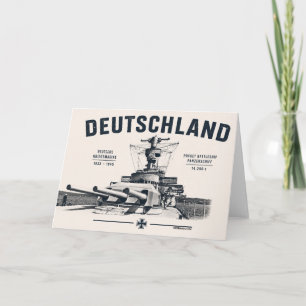 Carte de vœux Panzerschiff Deutschland