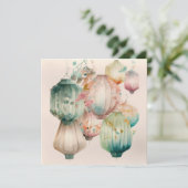 Carte de voeux Papier Lanterns (Debout devant)