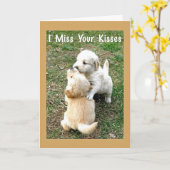 Carte de voeux papier Miss Your Kisses (Fleur jaune)
