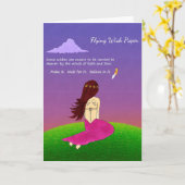 Carte de voeux papier Volying Wish (Fleur jaune)
