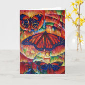 Carte de voeux papillon (Fleur jaune)