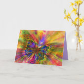 carte de voeux papillon (Fleur jaune)