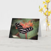 Carte de voeux papillon (Fleur jaune)