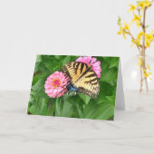 Carte de voeux Papillon (Fleur jaune)