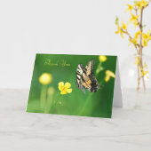 Carte de voeux papillon (Fleur jaune)
