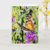 Carte de vœux Papillon Coloré (Fleur jaune)