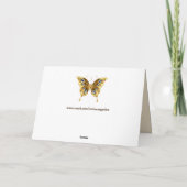 carte de voeux papillon en or (Dos)