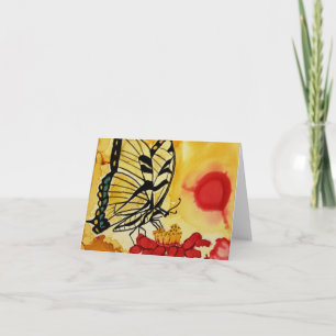 Carte de voeux papillon jaune vierge