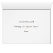 Carte de voeux Pâques Bunny Holidays (Intérieur Horizontal (Bas))