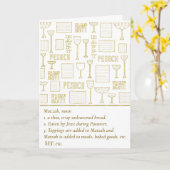 Carte de voeux Pâques Définir Matzah (Fleur jaune)