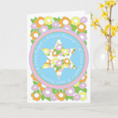 Carte de voeux Pâques "Un Pâque Sucré" (Fleur jaune)