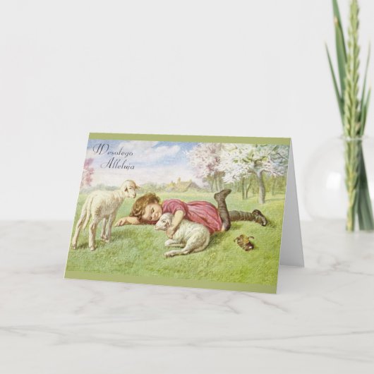 Carte de voeux Pâques vintage (Devant)