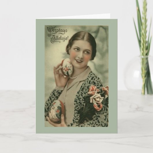 Carte de voeux Pâques vintage (Devant)