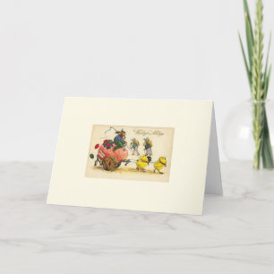 Carte de voeux Pâques vintage