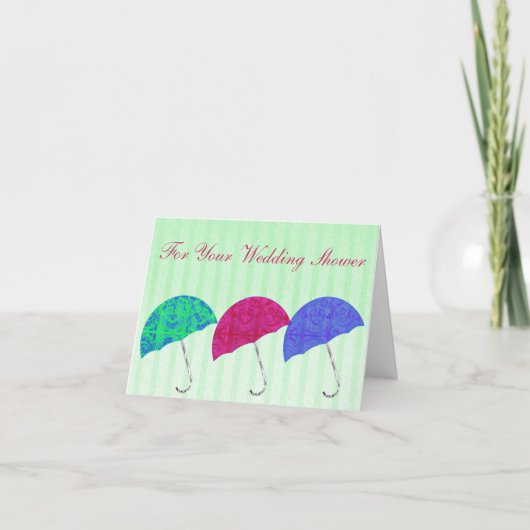 Carte de voeux parapluie wedding shower (Devant)