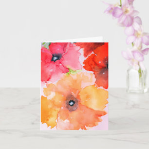 Carte de vœux parfaite à motif floral aquarelle