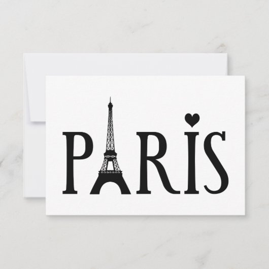 Carte de voeux Paris Graphique (Devant)