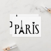 Carte de voeux Paris Graphique (Devant/Arrière en situation)