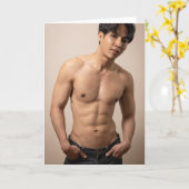 Carte de voeux particulièrement asiatique (Fleur jaune)