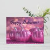 Carte de voeux parties scintillant Citrouilles Hal (Debout devant)