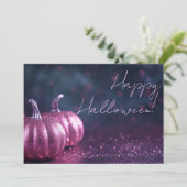 Carte de voeux parties scintillant Citrouilles Hal (Debout devant)