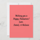 Carte de voeux parties scintillant Citrouilles Hal (Dos)