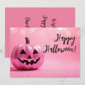 Carte de voeux parties scintillant Citrouilles Hal (Devant / Derrière)