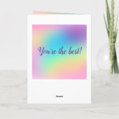 Carte de voeux Pastel Rainbow Compliment (Dos)