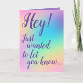 Carte de voeux Pastel Rainbow Compliment (Devant)