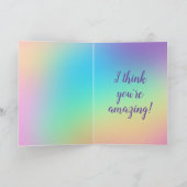 Carte de voeux Pastel Rainbow Compliment (Intérieur)