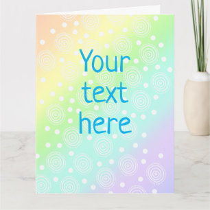 Carte de voeux Pastel Rainbow personnalisée
