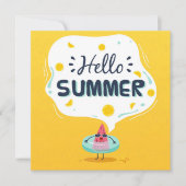 Carte de vœux Pastèque d'été (Devant)