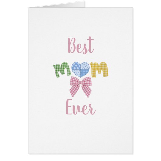 Carte de vœux patchwork pour la fête des mères et  (Devant)