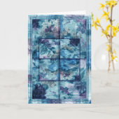 Carte de voeux Patchworks VIII (Fleur jaune)