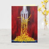 Carte de voeux Pâtes (Fleur jaune)