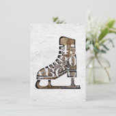 Carte de voeux Patins sur glace - Art multimédia m (Debout devant)