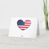 Carte de voeux Patriotic American Flag Black (Dos)