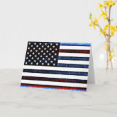Carte de voeux Patriotic American Flag Black (Fleur jaune)