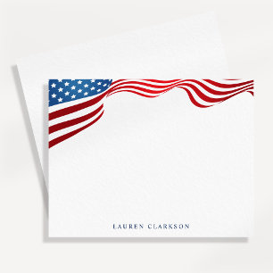 Carte de vœux patriotique avec drapeau américain o