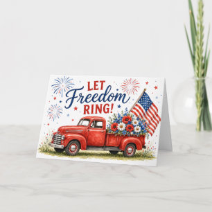 Carte de vœux patriotique pour camion 'Que la libe