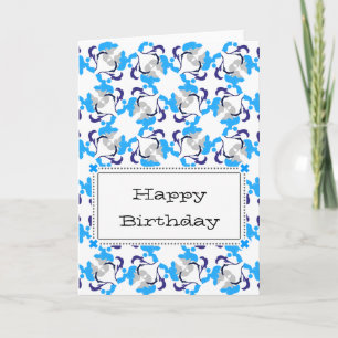 Carte de vœux Pattern Caniche