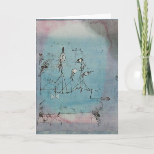 Carte de voeux Paul Klee Twitter Machine (Devant)