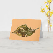 Carte de voeux pays "Birch #2 Orange" (Fleur jaune)