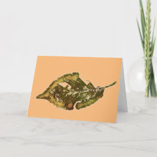 Carte de voeux pays "Birch #2 Orange"