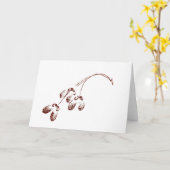 Carte de voeux pays "Graines d'érable ailées" (Fleur jaune)