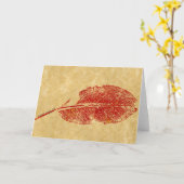 Carte de voeux pays "Petite feuille" (Fleur jaune)