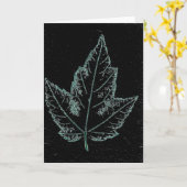Carte de voeux pays "Spring Maple on Black" (Fleur jaune)