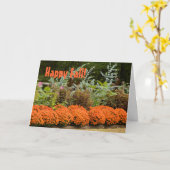 Carte de voeux Paysage Automne (Fleur jaune)