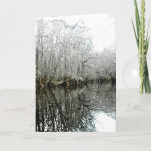 Carte de voeux Paysage de marais - vide