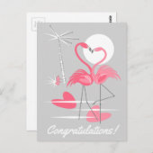 Carte de vœux paysage Félicitations pour l'amour d (Devant / Derrière)